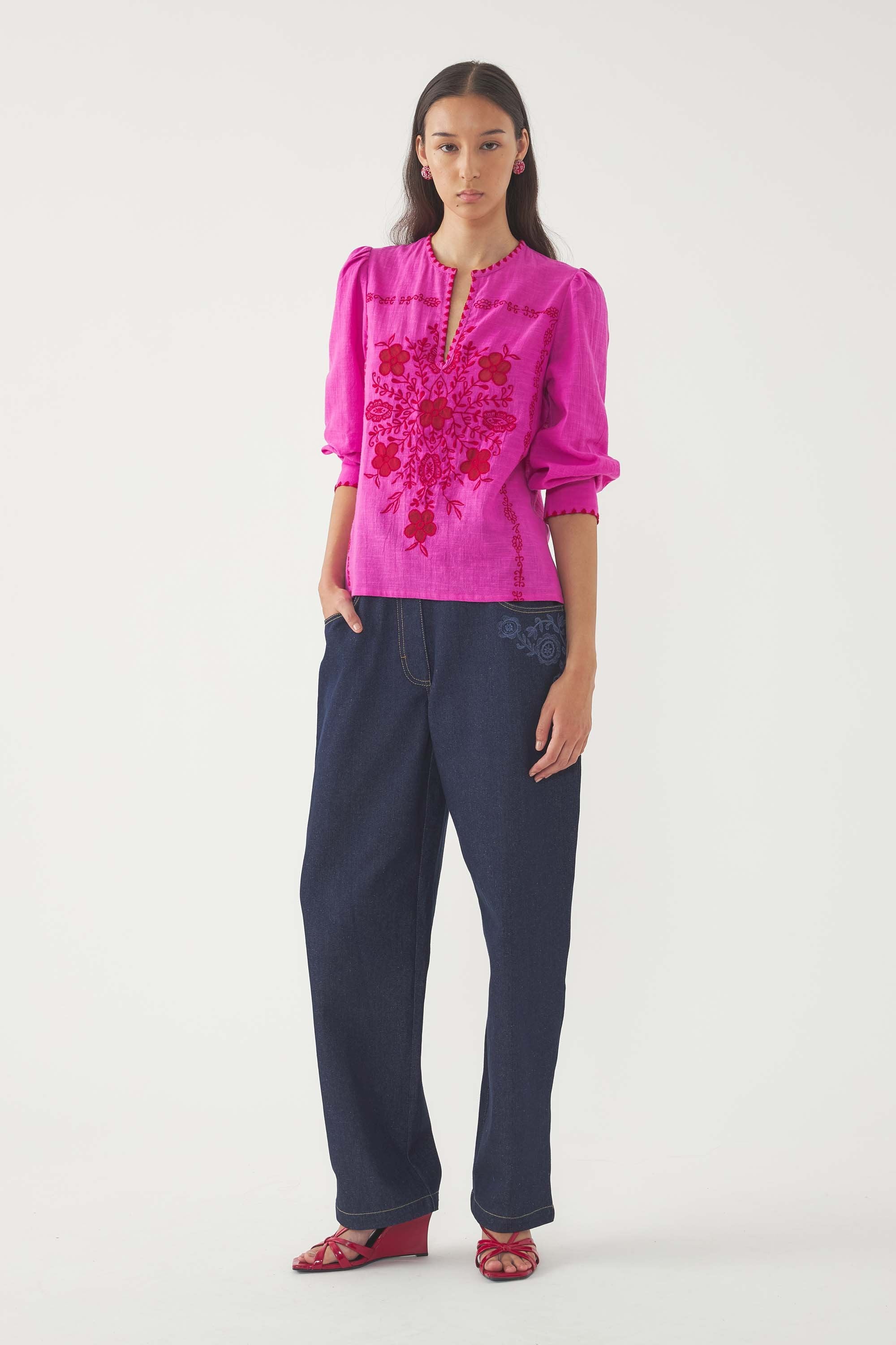Blusa bordada Vahani